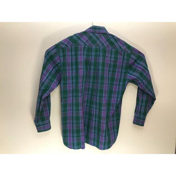 Vintage Tommy Hilfiger Mens L Plaid Dress Shirt *3 - Picture 4 of 5